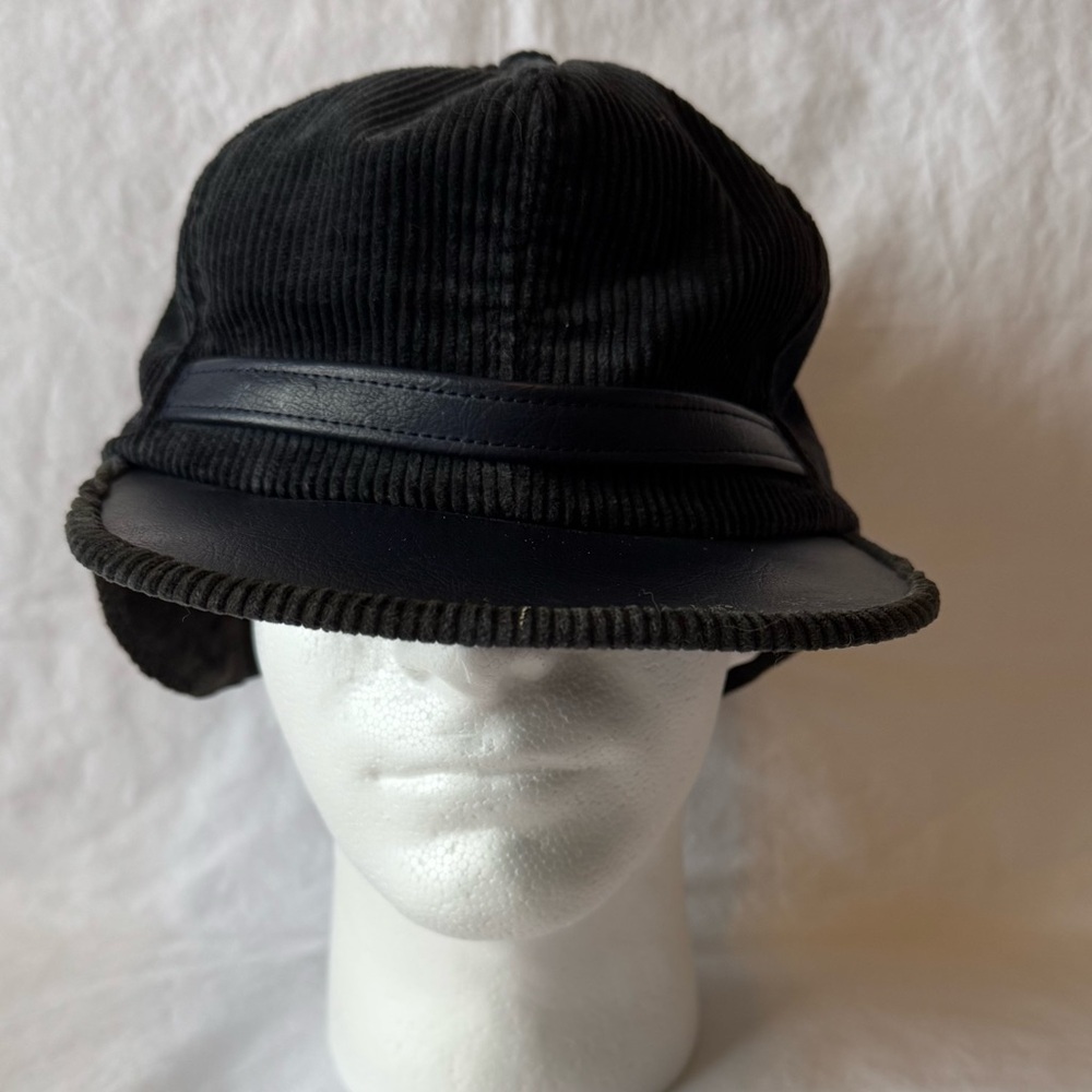 Vintage outdoor style corduroy hard bill made in the USA hat.